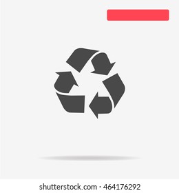 Recycle sign icon. Vector concept illustration for design.