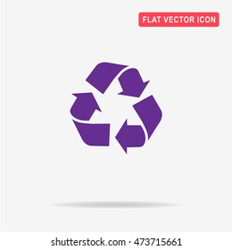 Recycle sign icon. Vector concept illustration for design.