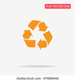 Recycle sign icon. Vector concept illustration for design.