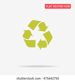 Recycle sign icon. Vector concept illustration for design.