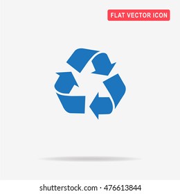 Recycle sign icon. Vector concept illustration for design.