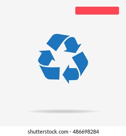 Recycle sign icon. Vector concept illustration for design.