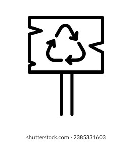 recycle sign icon vector isolated