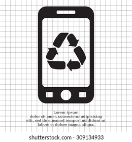 Recycle sign isolated