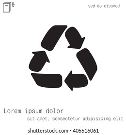 Recycle sign isolated