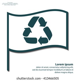 Recycle sign isolated