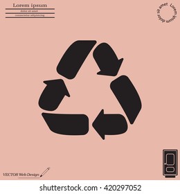 Recycle sign isolated