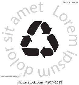 Recycle sign isolated