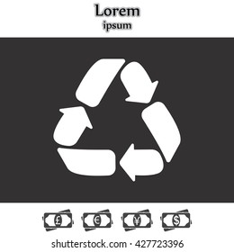 Recycle sign isolated
