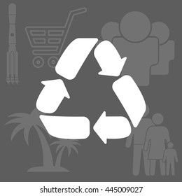 Recycle sign isolated