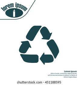Recycle sign isolated