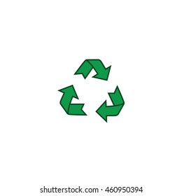 Recycle sign isolated 