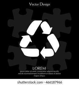 Recycle sign isolated