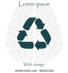 Recycle sign isolated