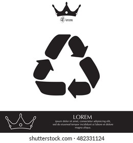 Recycle sign isolated