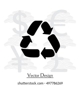 Recycle sign isolated