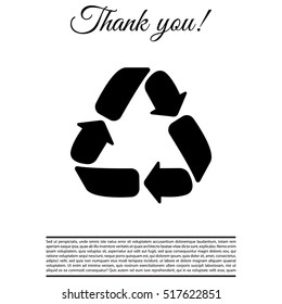 Recycle sign isolated