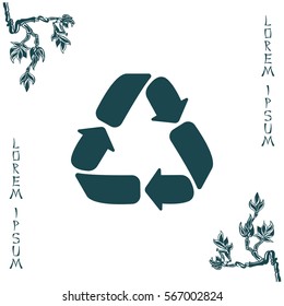 Recycle sign isolated