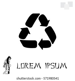 Recycle sign isolated