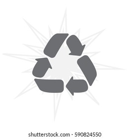 Recycle sign isolated