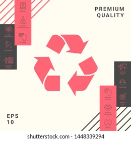 Recycle sign isolated. Environment icon, elements for your design