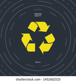 Recycle sign isolated. Environment icon, elements for your design