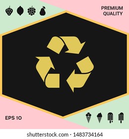 Recycle sign isolated. Environment icon, elements for your design