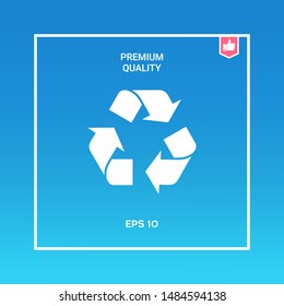 Recycle sign isolated. Environment icon, elements for your design