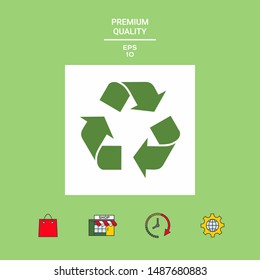 Recycle sign isolated. Environment icon, elements for your design