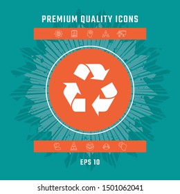 Recycle sign isolated. Environment icon, elements for your design