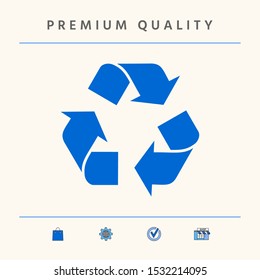 Recycle sign isolated. Environment icon, elements for your design