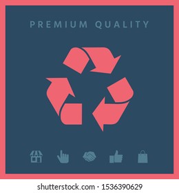 Recycle sign isolated. Environment icon, elements for your design
