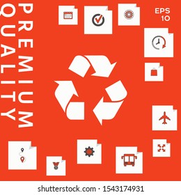 Recycle sign isolated. Environment icon, elements for your design