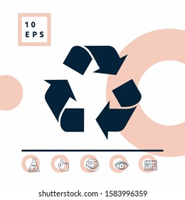 Recycle sign isolated. Environment icon, elements for your design