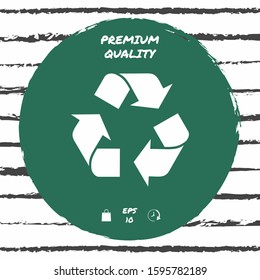 Recycle sign isolated. Environment icon, elements for your design