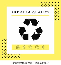 Recycle sign isolated. Environment icon, elements for your design