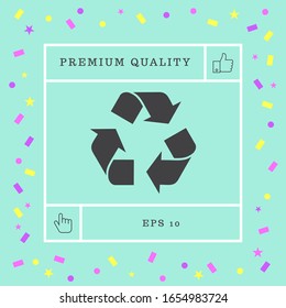 Recycle sign isolated. Environment icon, elements for your design