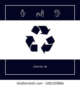 Recycle sign isolated. Environment icon, elements for your design