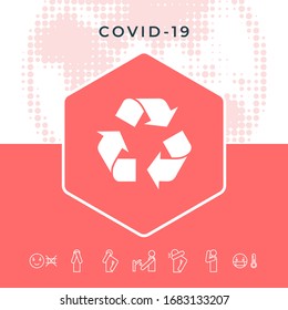 Recycle sign isolated. Environment icon, elements for your design