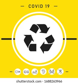 Recycle sign isolated. Environment icon, elements for your design