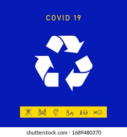 Recycle sign isolated. Environment icon, elements for your design