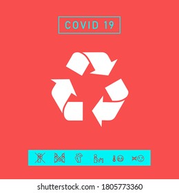 Recycle sign isolated. Environment icon, elements for your design