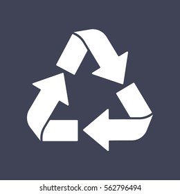Recycle sign isolated icon