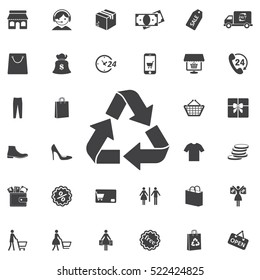Recycle sign isolated icon. Universal Shop set of icons for web and mobile
