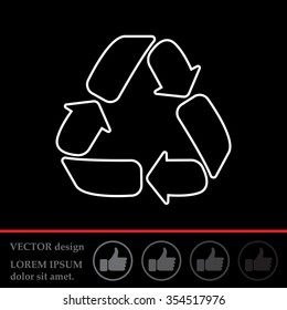 Recycle sign isolated (line icon)