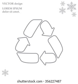 Recycle sign isolated (line icon)