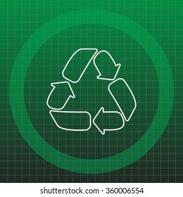 Recycle sign isolated (line icon)