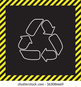 Recycle sign isolated (line icon)