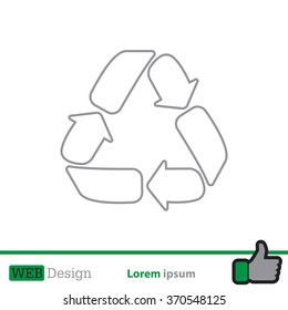 Recycle sign isolated (line icon)