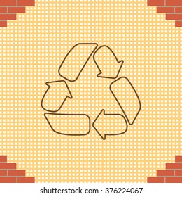 Recycle sign isolated (line icon)